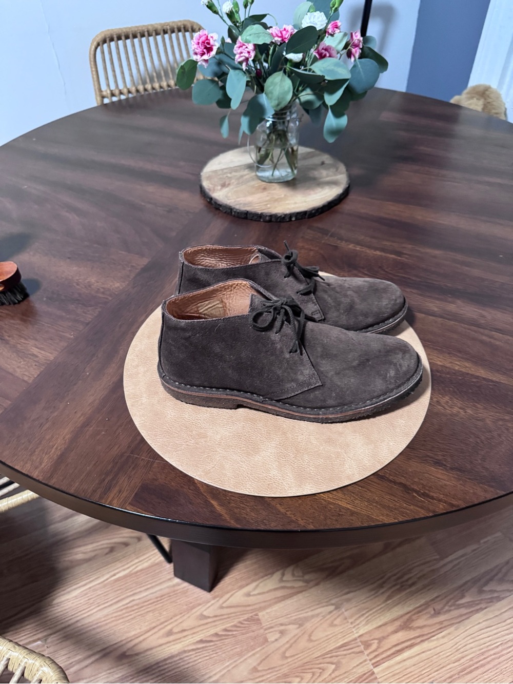 Men's Dark Brown Suede Chukka Boots - Classic Lace-Up